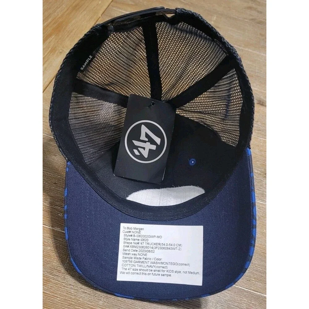NEW Boston Red Sox 47 Brand Youth Trucker Hat Cap Blue & Black Flowers Patch CAP